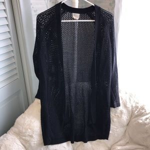 🔴Black crochet cardigan